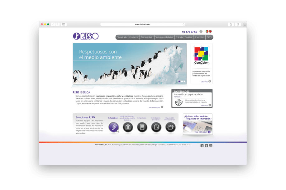 diseno web barcelona riso min 1 918x612 - La firma japonesa de impresi&oacute;n digital Riso estrena p&aacute;gina web