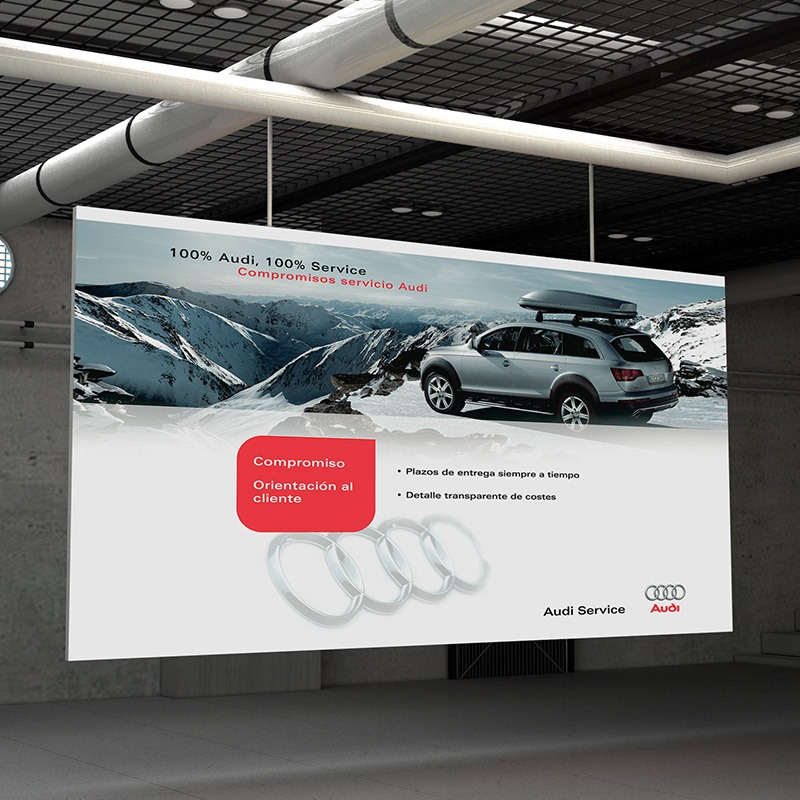 diseno de carteles para sector automobil - Carteles corporativos para Audi