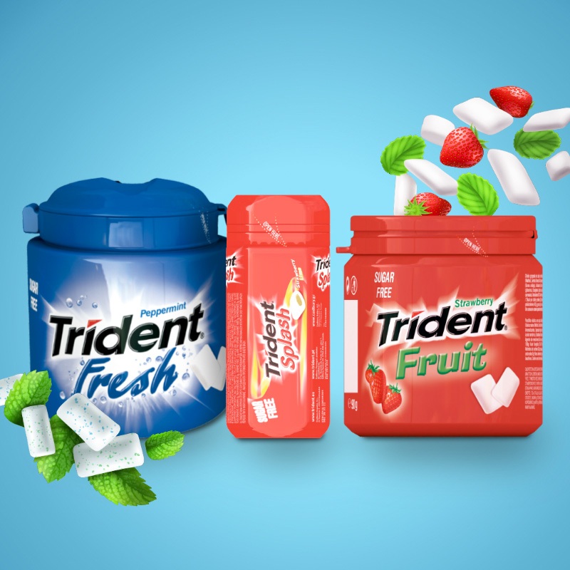 diseno de packs para trident - Diseño gráfico y packaging de producto