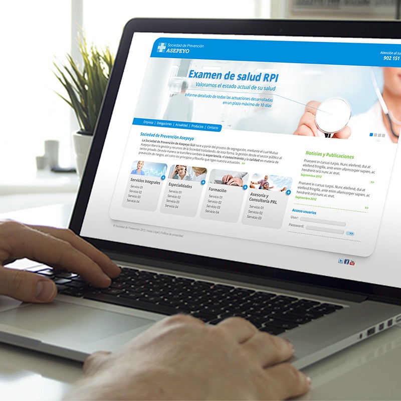 diseno de website salud - Desarrollo de web corporativa