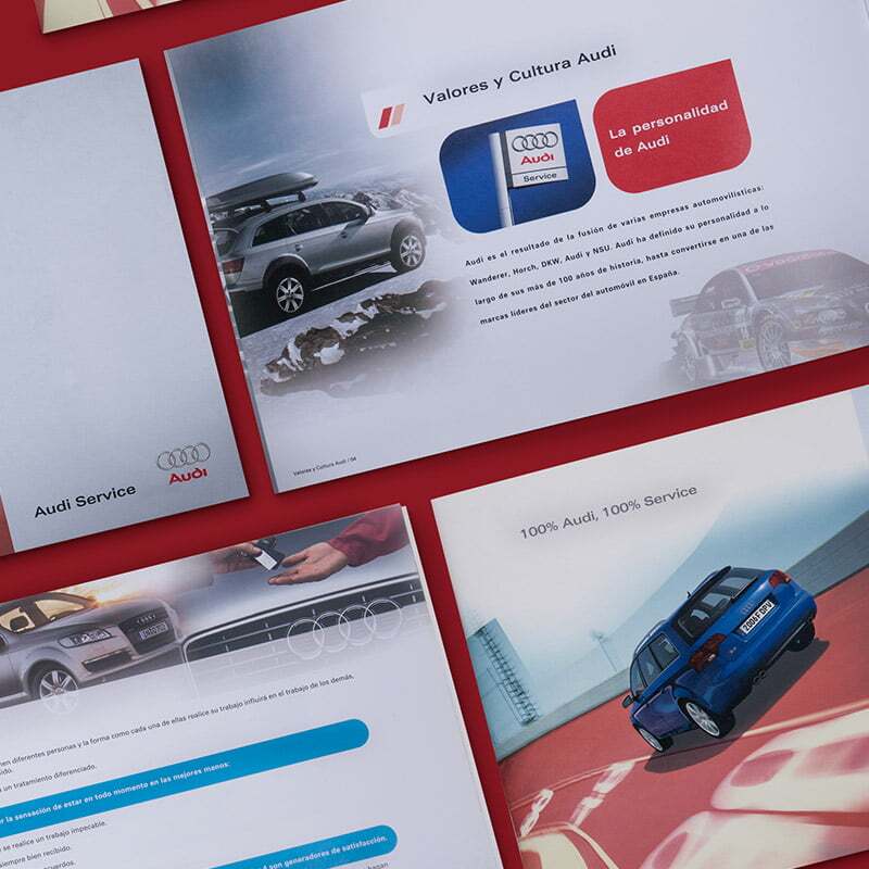 diseno de catalogo marca audi - Catálogo formativo para empleados de Audi