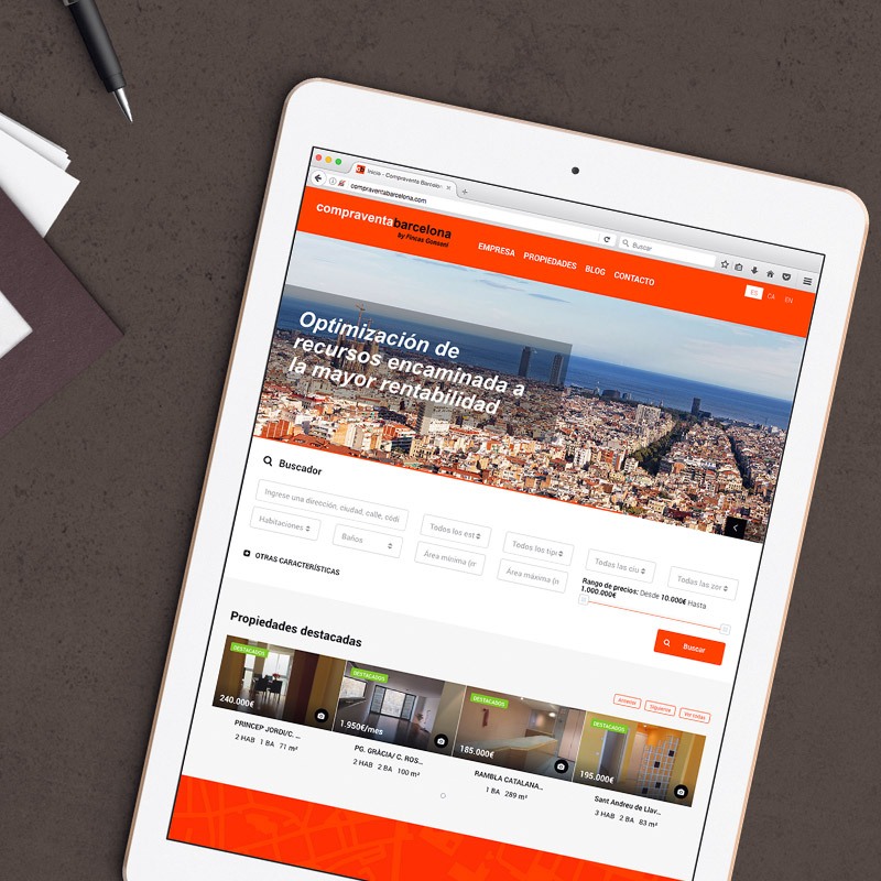 diseno de web fincas - Web para empresa inmobiliària