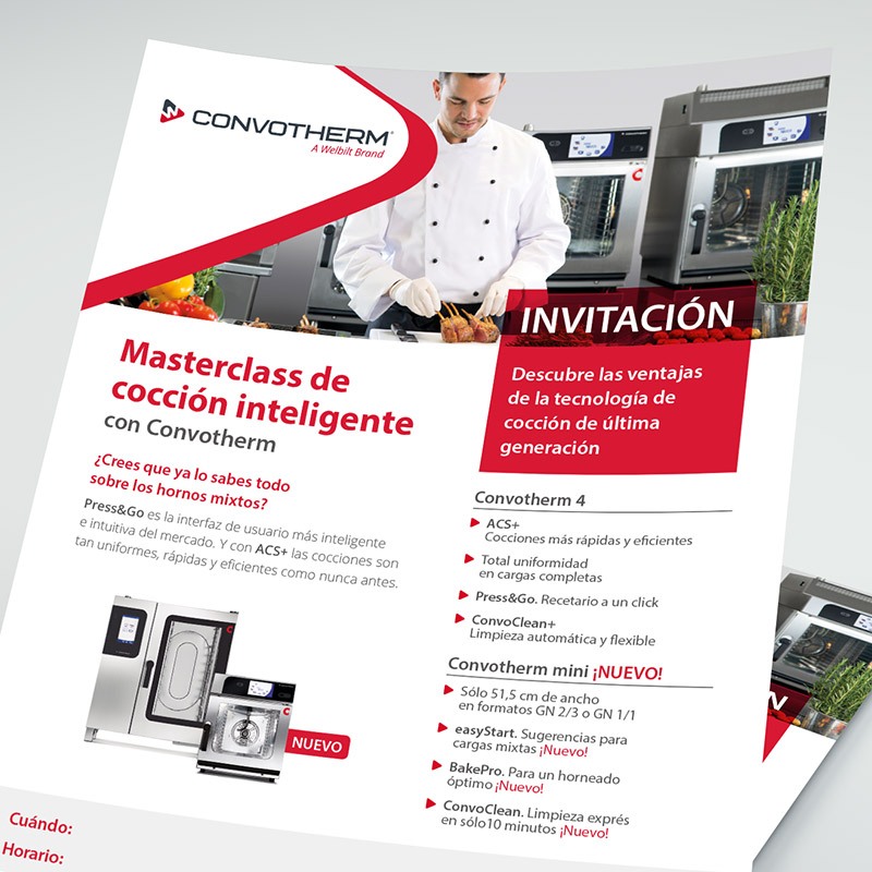diseno elementos comunicacion - Material promocional para sector industrial de equipamiento para restauración