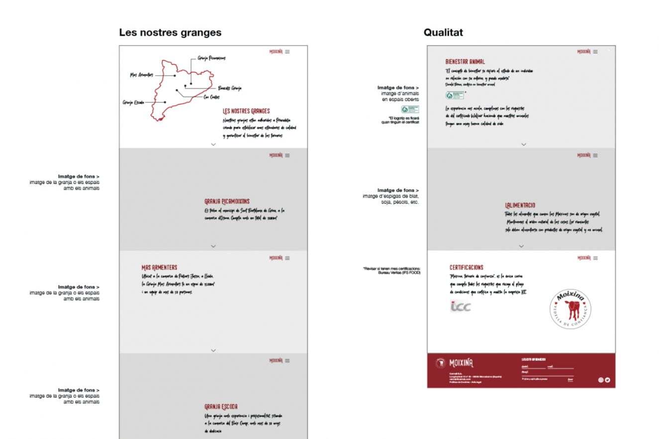 estructura pagina web carnica