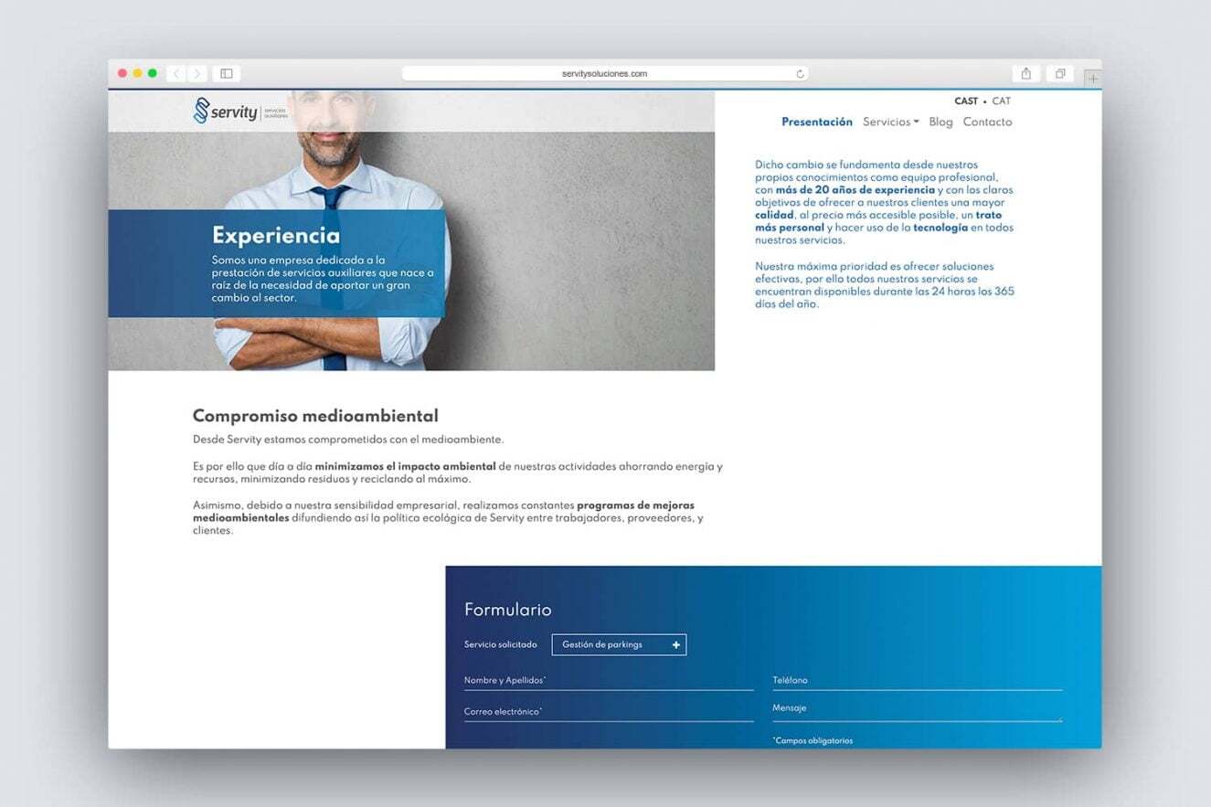 website corporativa para empresa de servicios