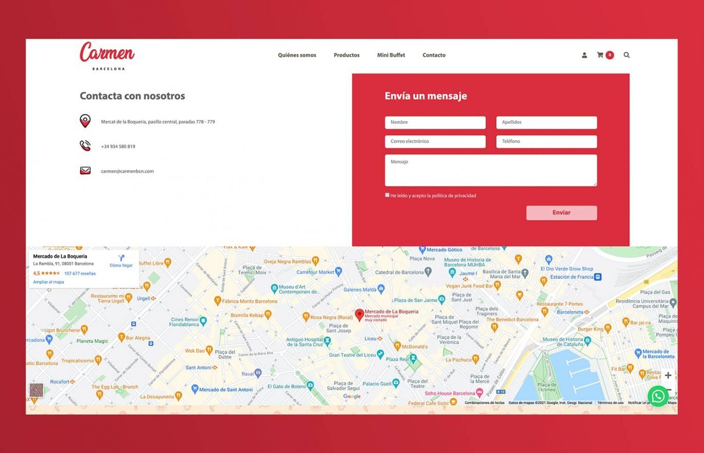 diseno de website para pescaderia