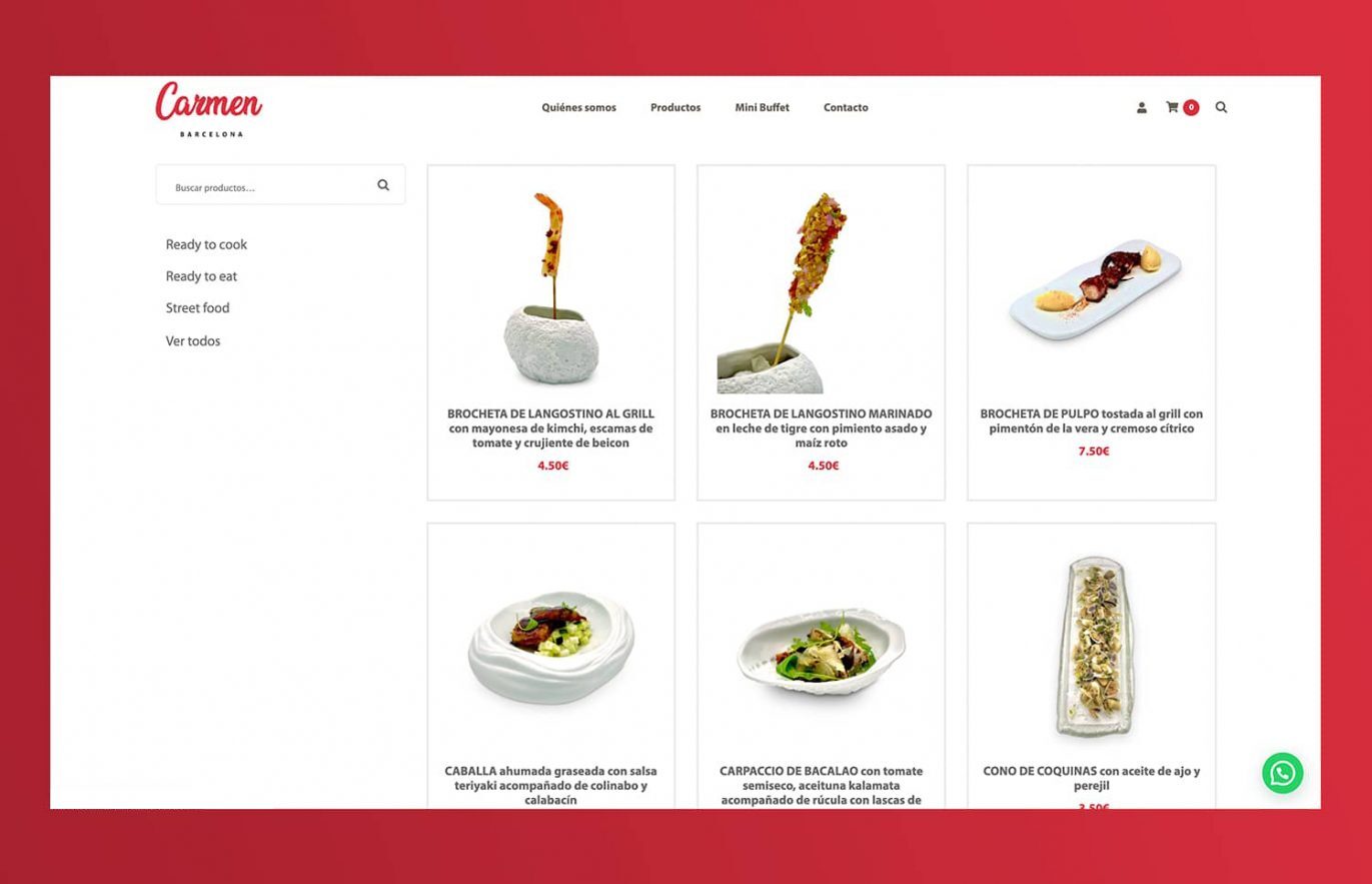 pagina web para tienda de alimentacion 1