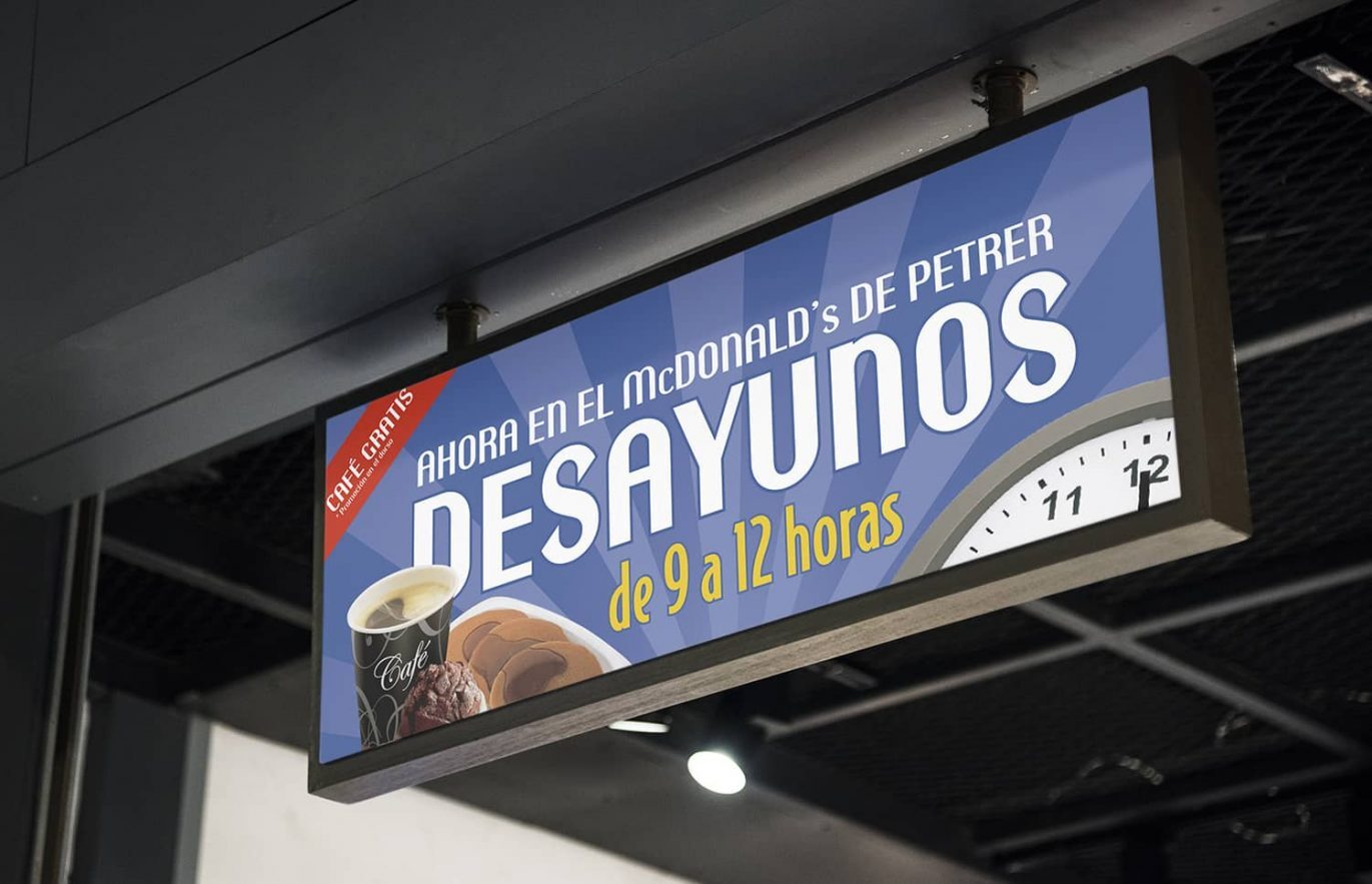 creacion carteles para mcdonalds