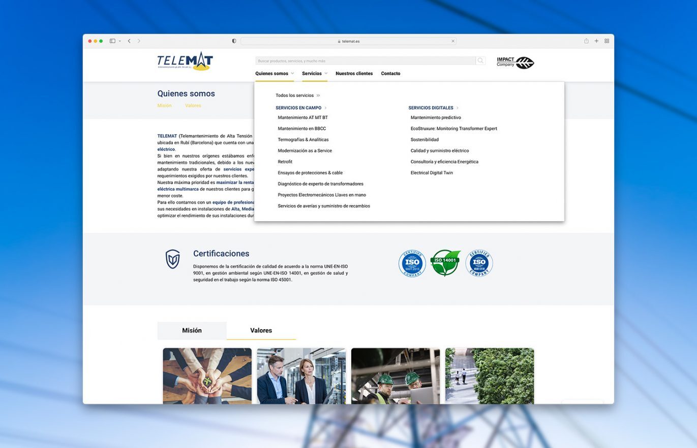 sector industrial desarrollo web barcelona