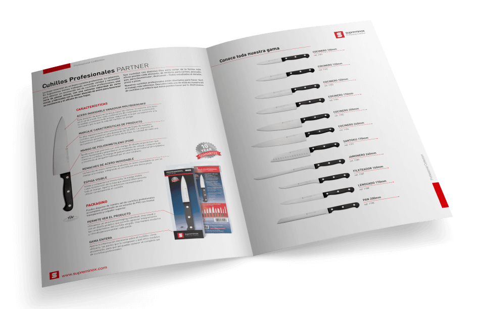 Professional knives send document design 950x612 - Cuchillos Profesionales Supreminox, un proyecto de comunicaci&oacute;n global